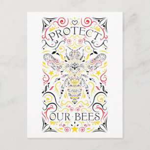ons bijen beschermen briefkaart