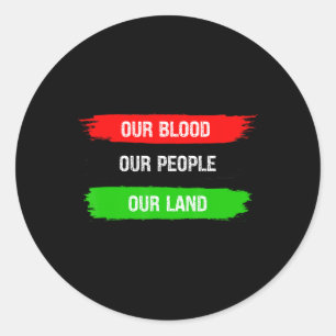 Ons bloed Ons volk Ons land Unia Bevrijdingsplan Ronde Sticker
