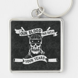 Ons bloed ons zweet van je tranen Hockey keyring Sleutelhanger