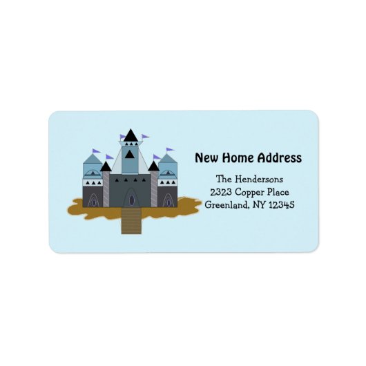 Ons Castle New Home-adres Etiket (Voorkant)