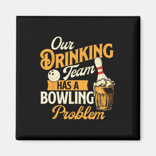 Ons Drink team heeft een bowlingprobleem - bowling Magneet