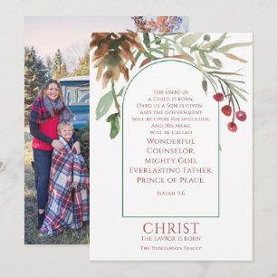 Ons Een kind wordt geboren met Kerstmis Feestdagenkaart