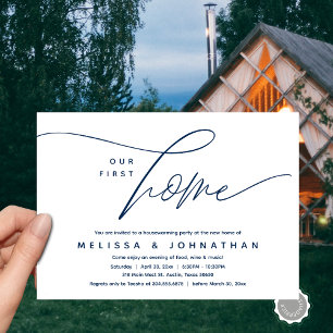 Ons eerste huis, gezellig mooi housewarming party kaart