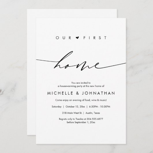 Ons eerste huis, Housewarming feestviering Kaart (Voorkant / Achterkant)