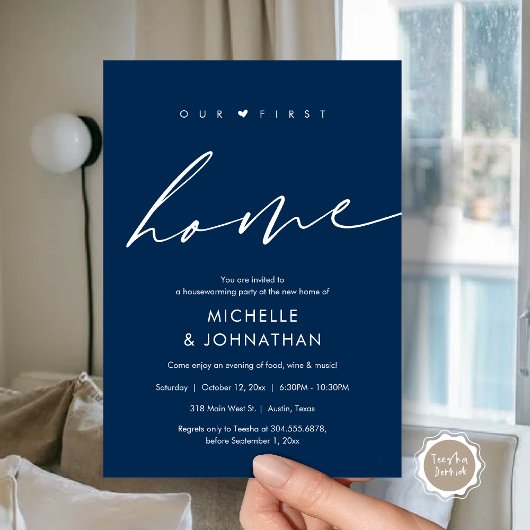 Ons eerste huis, Housewarming feestviering Kaart