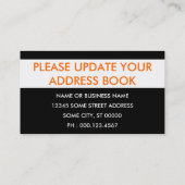 ons eerste huis ( mod sunset ) visitekaartje (Achterkant)