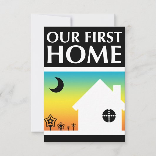 ons eerste huis (regenboogzonsondergang) kaart (Voorkant)