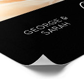 ons eerste jaar samen Trouwdagjubileum 5 foto's Poster (Hoek)