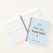 Ons Eerste Jaar Samen Valentijnsdag Cadeau Dagboek Notitieboek (Binnen)