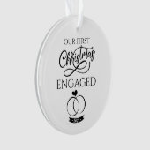 Ons Eerste Kerst Verloving 2025 Verloving Ornament (voorkant)