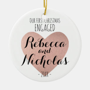 Ons eerste kerstcadeautje met Roos voor sierdoelei Keramisch Ornament