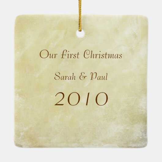 Ons eerste kerstcadeautje Ornament met foto's van  (Achterkant)