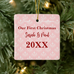 Ons eerste kerstcadeautje Ornament met foto's van