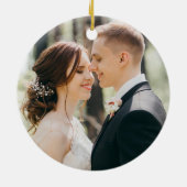 ons eerste kerstfeest als de heer . en mrs. winter keramisch ornament (Achterkant)