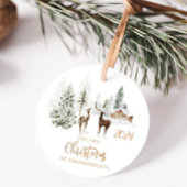 Ons eerste kerstfeest als grootouderbos keramisch ornament