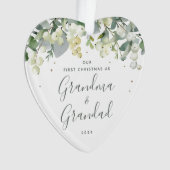 Ons eerste kerstfeest als grootouders Foto Hart Ornament (voorkant)