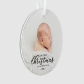 Ons eerste kerstfeest als zwarte grootouders ornament (voorkant)