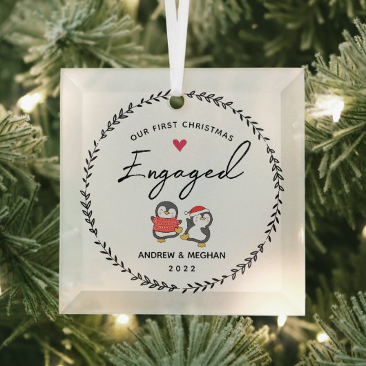 Ons eerste kerstfeest glas ornament (Insitu)