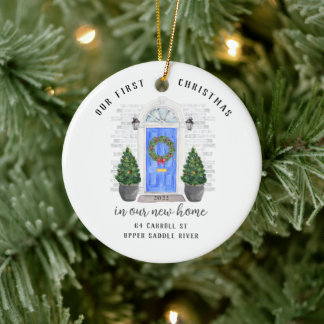 Ons eerste kerstfeest in New House Metal Ornament