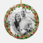 Ons eerste kerstfeest | Kerstmis Keramisch Ornament (Achterkant)