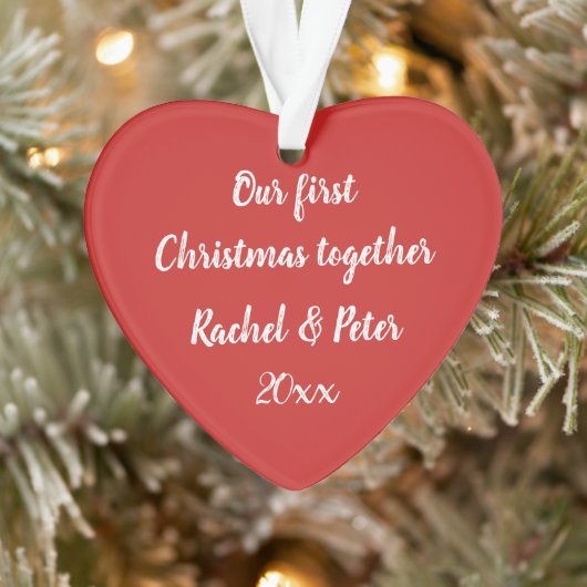 Ons eerste kerstfeest samen Acrylhart ornament (Boom)