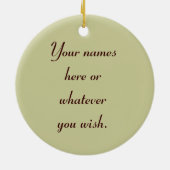 Ons eerste kerstfeest samen keramisch ornament (Achterkant)