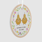 Ons eerste kerstfeest samen perfecte paardehond ornament (voorkant)