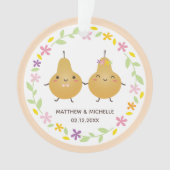 Ons eerste kerstfeest samen perfecte paardehond ornament (voorkant)