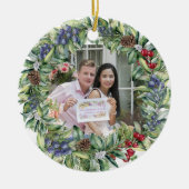 Ons eerste kerstfeest samen | Persoonlijke foto Keramisch Ornament (Voorkant)