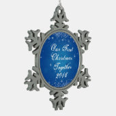 Ons eerste kerstfeest samen Snowflake Ornament (Links)