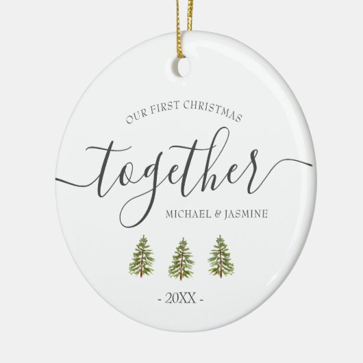 Ons eerste kerstfeest samen Trees Ornament (Links)