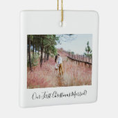 Ons eerste kersthuwelijk met kerst keramisch ornament (Rechts)