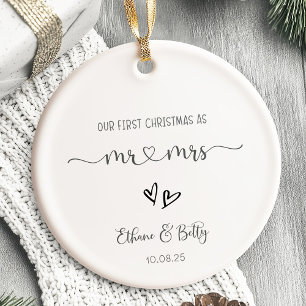 Ons Eerste Kerstmis Getrouwd Ornament Mijn&Harten