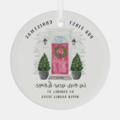 Ons eerste kerstnieuwhuis glas ornament (Achterkant)