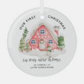 Ons eerste kerstnieuwhuis glas ornament (Voorkant)