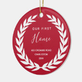 Ons eerste startpunt | Rode en witte verwarming Keramisch Ornament (Links)