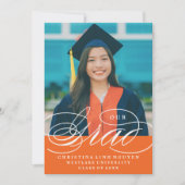 ONS ELEGANTE SCRIPT AFSTUDEERDER | UITNODIGING VOO (Voorkant)