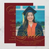 ONS ELEGANTE SCRIPT AFSTUDEERDER | UITNODIGING VOO (Voorkant / Achterkant)