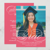 ONS ELEGANTE SCRIPT AFSTUDEERDER | UITNODIGING VOO (Voorkant / Achterkant)