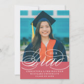 ONS ELEGANTE SCRIPT AFSTUDEERDER | UITNODIGING VOO (Voorkant)