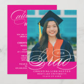 ONS ELEGANTE SCRIPT AFSTUDEERDER | UITNODIGING VOO (Voorkant / Achterkant)