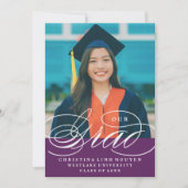 ONS ELEGANTE SCRIPT AFSTUDEERDER | UITNODIGING VOO (Voorkant)