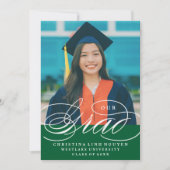 ONS ELEGANTE SCRIPT AFSTUDEERDER | UITNODIGING VOO (Voorkant)