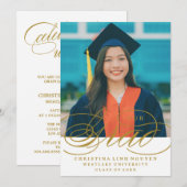 ONS ELEGANTE SCRIPT AFSTUDEERDER | UITNODIGING VOO (Voorkant / Achterkant)