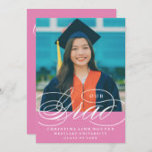 ONS ELEGANTE SCRIPT AFSTUDEERDER | UITNODIGING VOO (Voorkant / Achterkant)