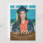 ONS ELEGANTE SCRIPT AFSTUDEERDER | UITNODIGING VOO (Voorkant)