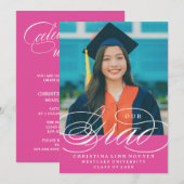 ONS ELEGANTE SCRIPT AFSTUDEERDER | UITNODIGING VOO (Voorkant / Achterkant)