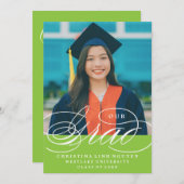 ONS ELEGANTE SCRIPT AFSTUDEERDER | UITNODIGING VOO (Voorkant / Achterkant)