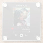 Ons favoriete lied - Aangepaste foto Glazen Onderzetter (Achterkant)