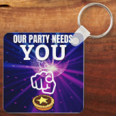 Ons feest heeft je nodig - gehakt taarten sleutelhanger (Achterkant)